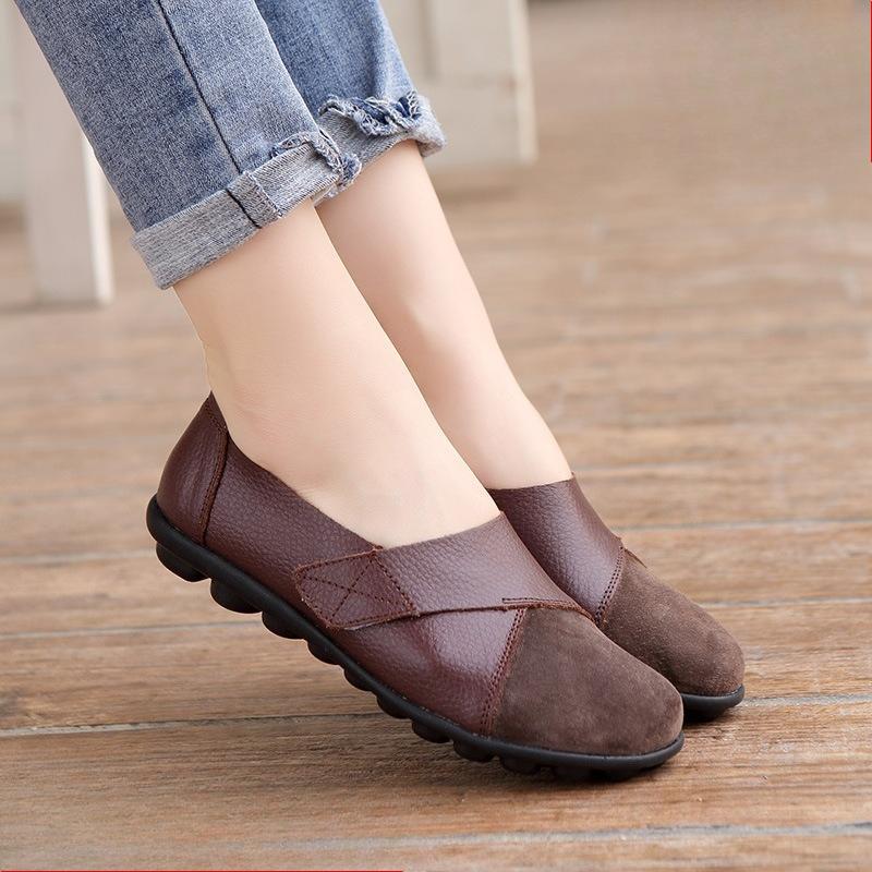Plus-size Women's Casual Versatile Slip-on Shoes with Velcro Fastening