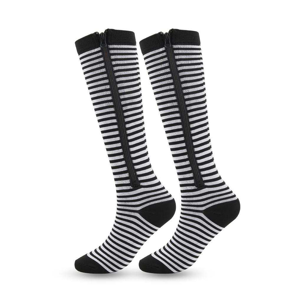 Zipper Compression Running Socks: Cross-Border Sports, Calf Support