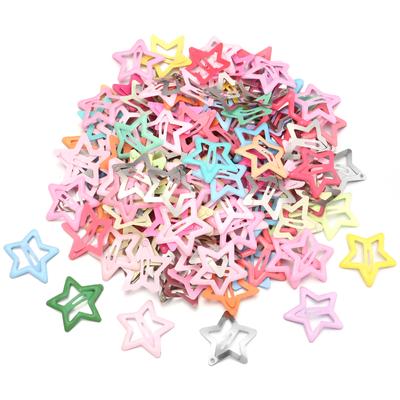 50pcs Y2K Star BB Hair Clips Candy Color Iron Dopamine Hairpin Barrettes For Girls Lovely Snap Clip Headwear Decor Accessories