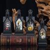 Warmes, saisonales Halloween-Akzentstück zum Aufstellen im Regal oder zum Aufhängen, Griff oben, für die Indoor-Party-Dekoration