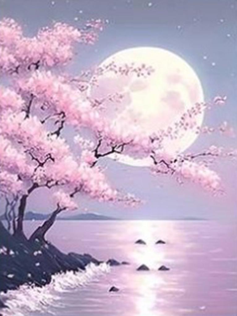Diamond Painting 5D Full Diamond Painting DIY Square Diamond Round Diamond Home Landscape Moon Decoration Painting