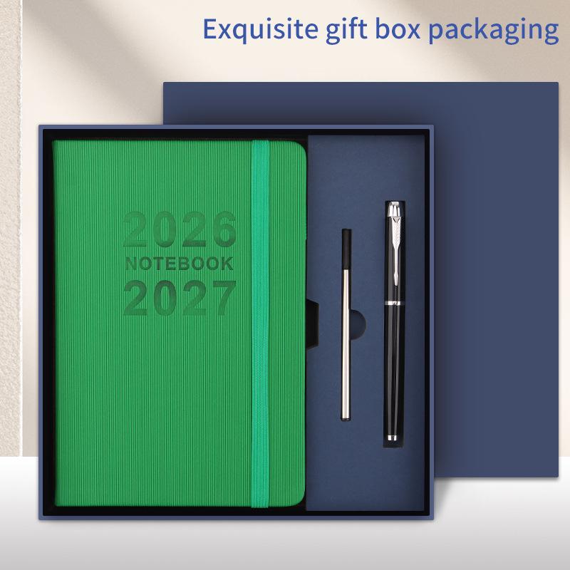 2026 Přeshraniční anglický diář s gumičkou: Roční kalendář, Týdenní plánovač, 365denní efektivní zápisník