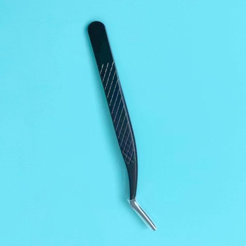 Eyelash Extension Gold Feather Tweezers Set for Precision and False Eyelashes
