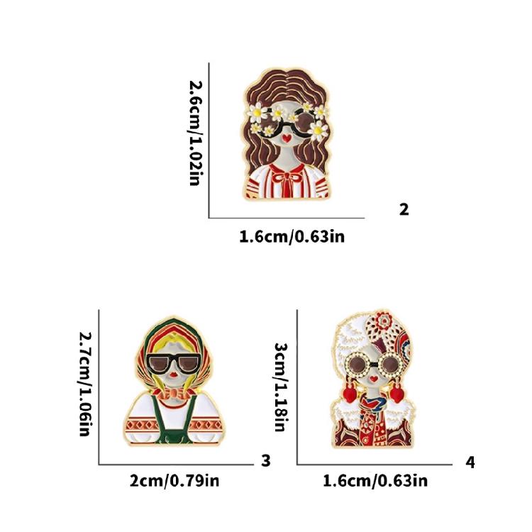 Zinklegierung Retro Cartoon Brosche Reversabzeichen Gesammelt Emaille Pin Schmuck Dekorative Accessoires Geschenk für Erwachsene