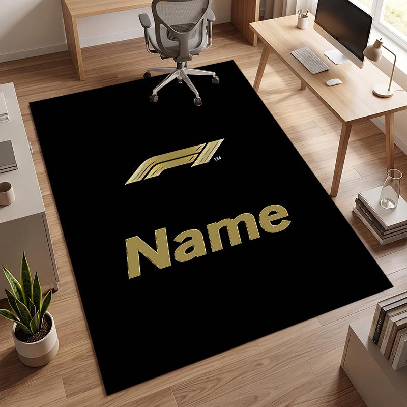 F1 (14) Personalized Name Office Carpet Stylish Decor for Living Room Bedroom Kitchen