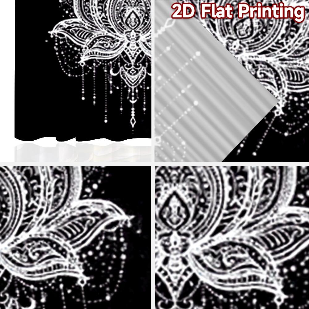 2D flat printing 2pcs Curtain Window Curtains Mandala Lotus Design Digital Printed Polyester Drapes Festive Holiday Use for
