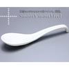 Set of 3 Japanese-Made 16cm Smooth White Mino Ware Spoons, Ceramic, Dishwasher Safe, with Stopper, for Commercial Use