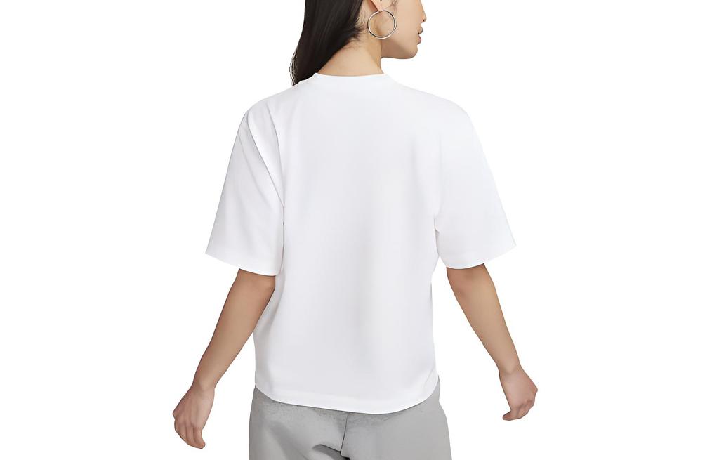 Nike Drop Shoulder Sleeve T Shirt Women's White FQ6601-100