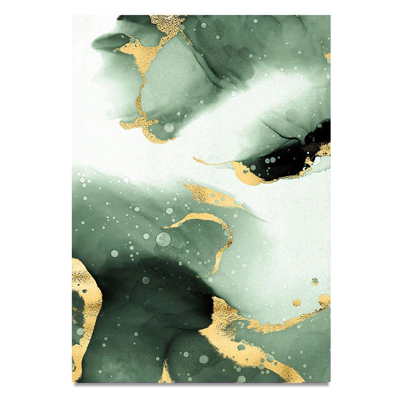 

Абстрактные темно-зеленые золотые акварельные чернила, настенное искусство, холст, плакат, картина, печать, изображение для гостиной, интерьера, украшения дома 30x40cm No Frame