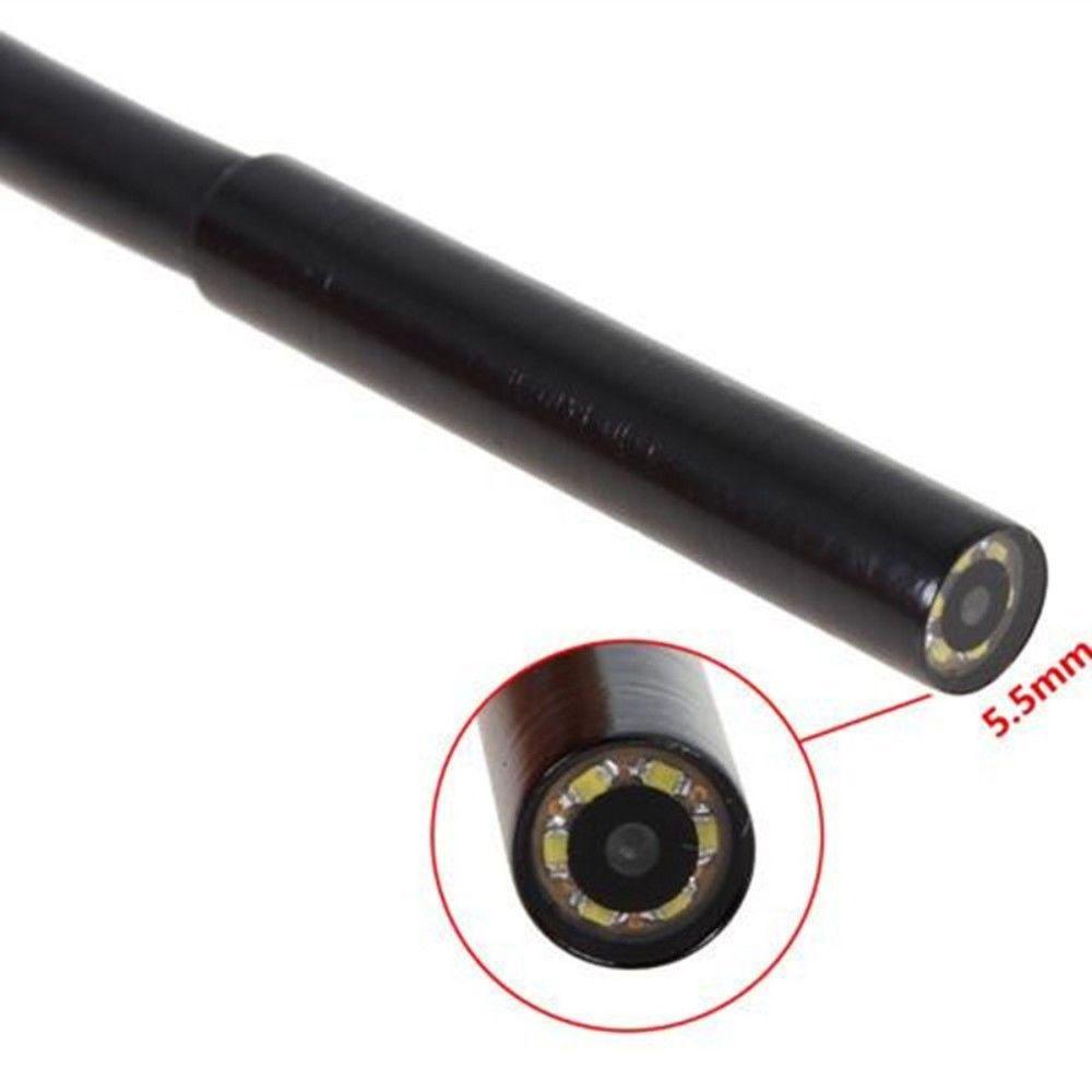6 LEDs 5.5MM USB Endoscope Camera IP67 Waterproof Snake Inspection Borescope Video Tube Pipe