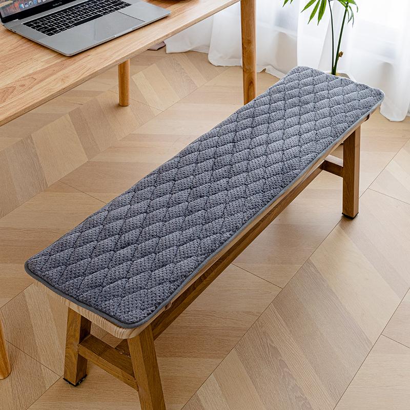 Winter Warm Verdicken Plüsch Lange Bankauflage Mahagoni Bank Kissenbezug Massivholz Sofa Rechteckige Karten Sitzkissen