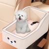 Armrest Dog Seat for Car with Detachable Cushion and Leash Attachment