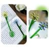 Transparent Glass Stirring Spoon With Elegant Flower Head Colored Stirrer For Coffee Tea Cocktails Head Resistant