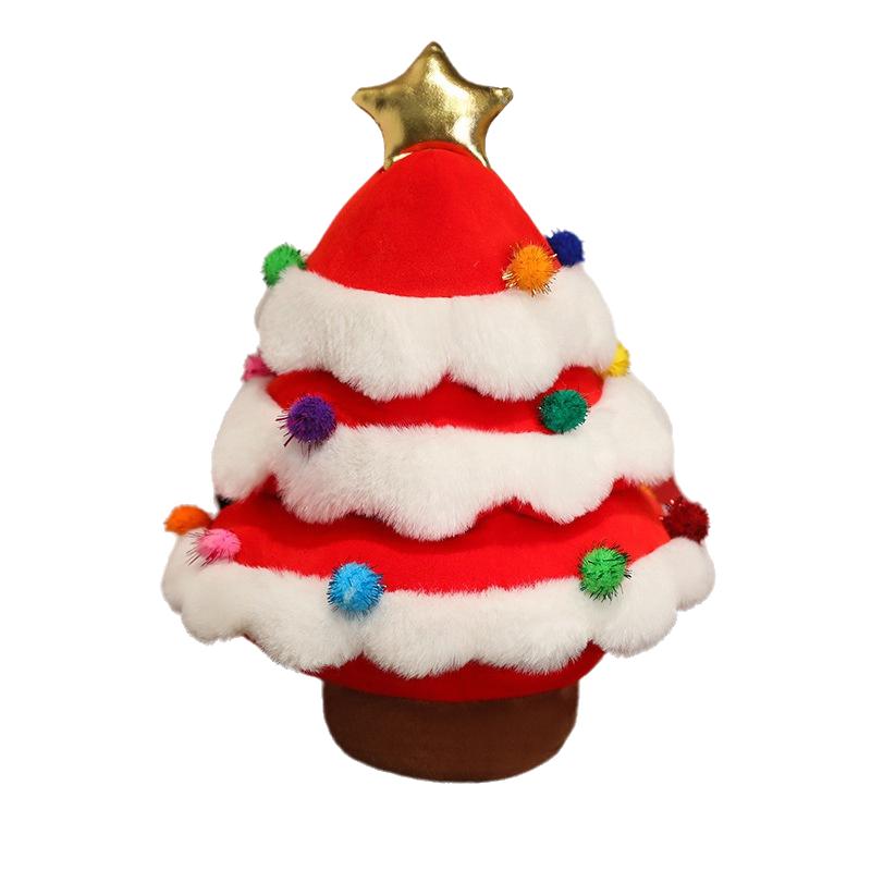 

Plush Tree Christmas Toys Dolls Room Decoration Children Festival Gift Pp Cotton 25cm/9.84in червоний
