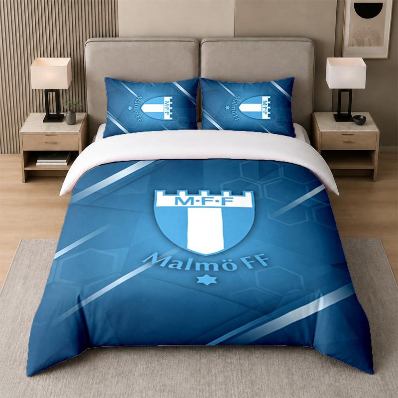 3Pcs Bedding SetMalmö FF Soft Bed Sheet and Two Pillowcases Home Bedroom Decor