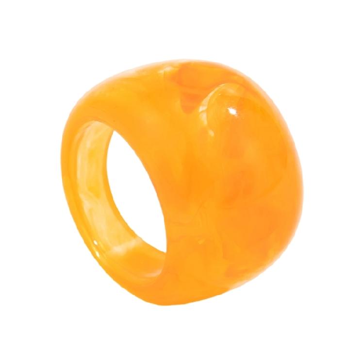 Contemporary Ombres Pattern Resin Rings Ergonomic Shape Artistic Accessory Comfortable Wear Rings for Fashion Looks