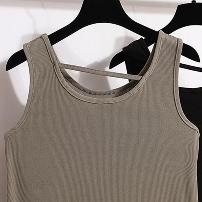 Inner Camisole Vest Skirt Women's Split Bottom Long Dresses