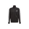 Adidas Three Stripe Casual Sports Solid Color Logo Long Sleeve Set Men sets Black GK9651