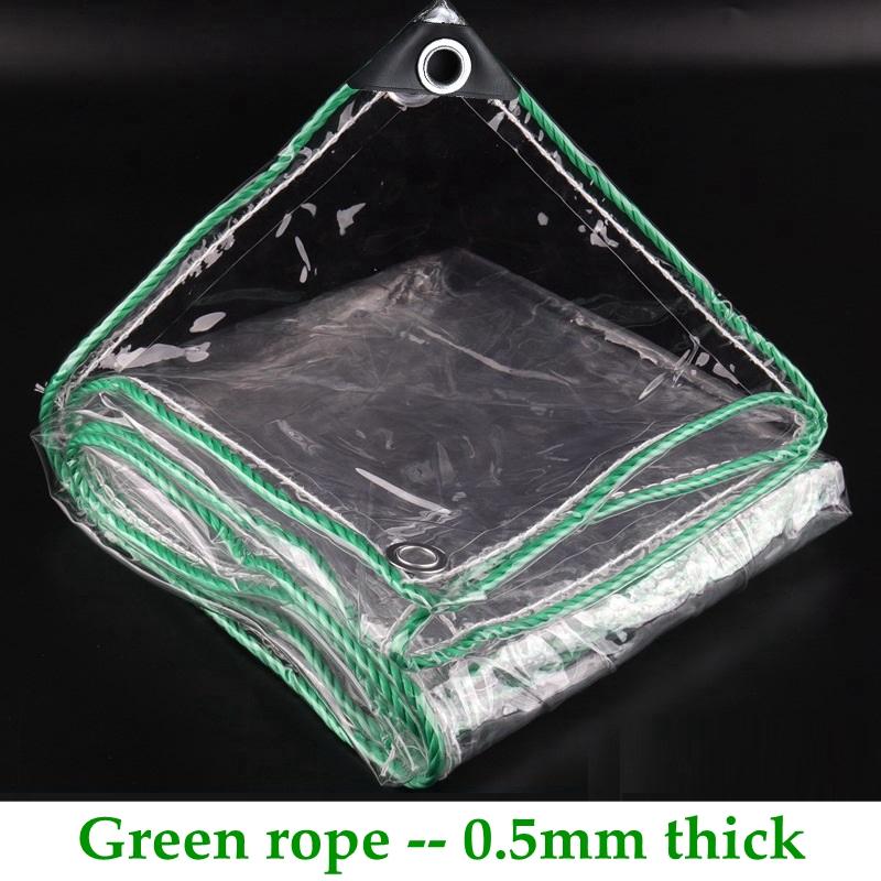 0.35/0.55MM Thickness Transparent PVC Tarpaulin Rainproof Cloth Balcony Windows Awning Tarp Pet House Waterproof Cover Tarpaulin