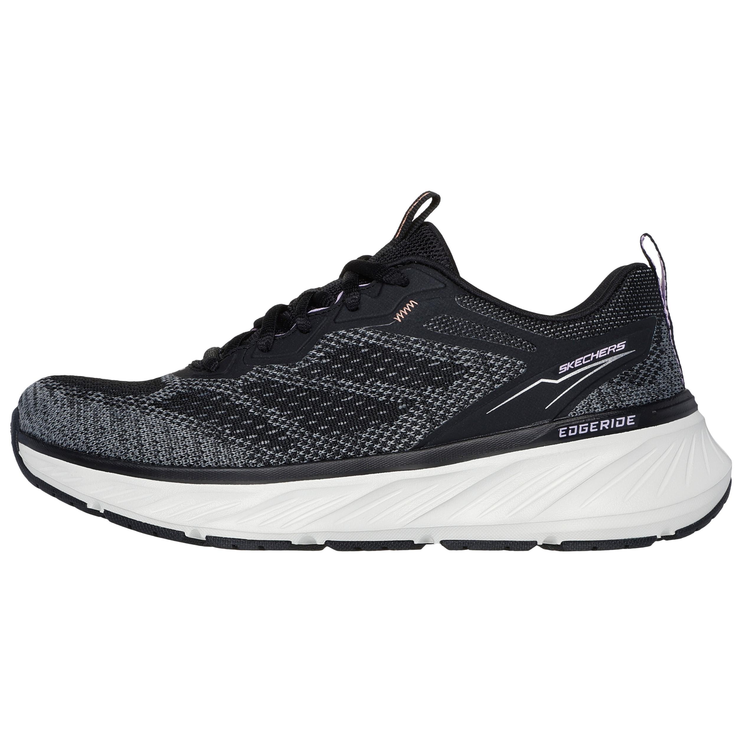 Skechers Relaxed Fit Edgeride - Power Flow Comfortable Versatile Low-Top Casual Shoes Women sneakers Black 150471-BKLV 37