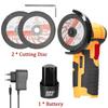 12V Cordless Electric Angle Grinder 800W 19500rpm Lithium Battery Polishing Grinding Machine Diamond Cutting Power Grinder