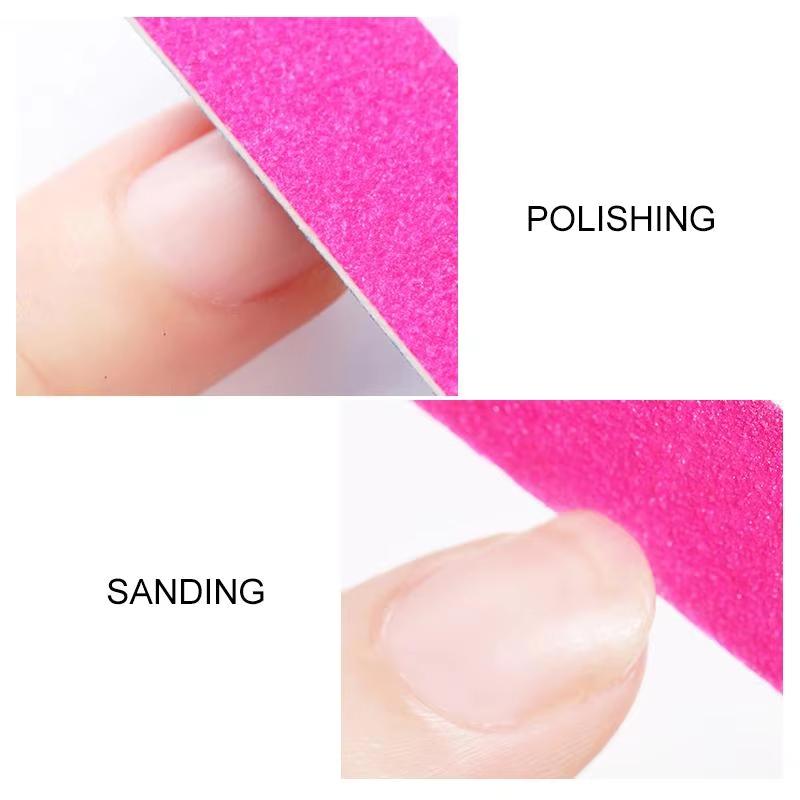 100Pcs Double Side Nail Files Mini Sanding Buffer Block Set For Gel Polish Polishing Manicure Pedicure Salon Nail Art Tool