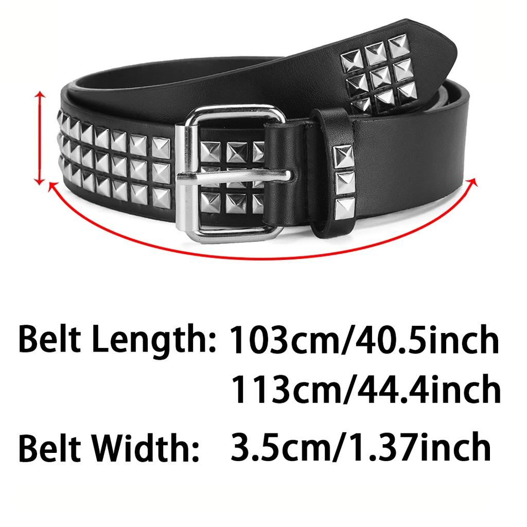 Cintura Trendy con Borchie, Cintura Stile Heavy Metal, Cintura Unisex Stile Punk Rock, Cintura per Jeans, Cintura Stile Y2K, Cintura Decorativa alla Moda