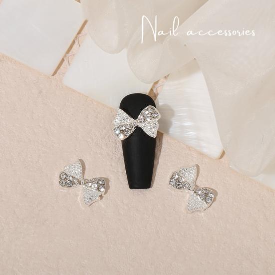 Yousheng 20Pcs Nail Ornaments Creative Shape Rust-proof Alloy Love Heart Nail Ornaments Bow-knot Manicure Jewelry Beauty Supplies