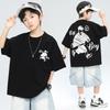 Boys' Short sleeved Thin T-shirt 2026 New Mid to Large Children's Summer Top Children's Quick drying Fried Street Summer Fashion T