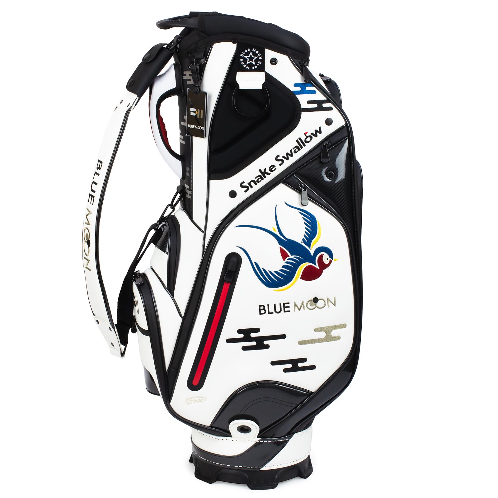 

Blue Moon Caddy Bag Type 9 Cart Bag Golf Bag Snake Swallow WHITE D11-BSS белый