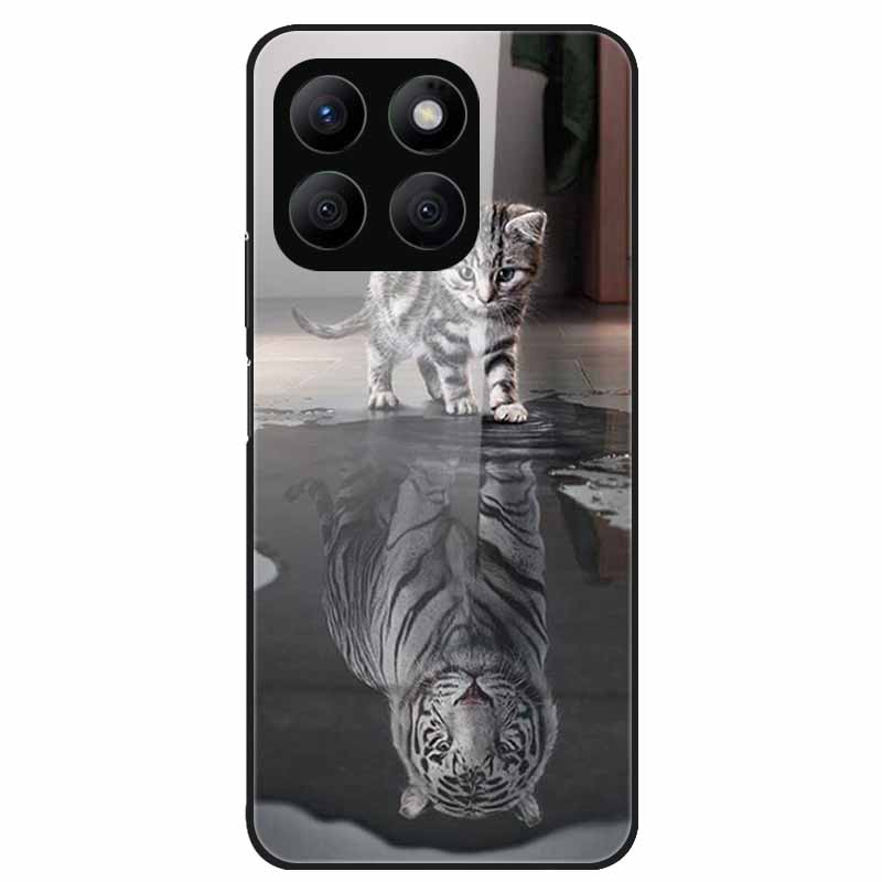 For Honor X8C Case Tempered Glass Hard PC Back Shell for Honor X8C 4G Phone Cases Bumper Covers for HonorX8C X 8C Fashion Shells