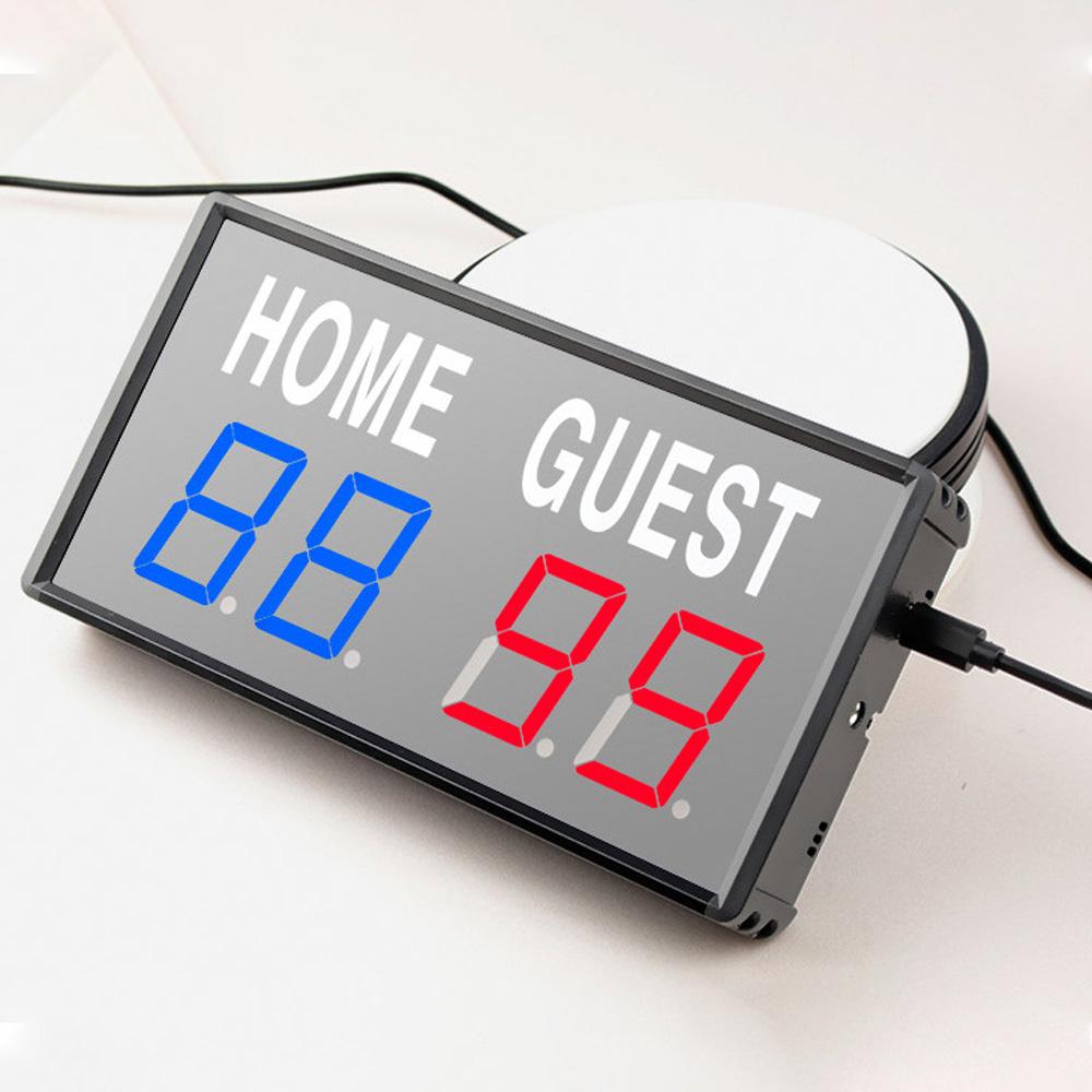 4místný LED elektronický ukazatel skóre s dálkovým ovládáním pro basketbalový ping pong a stolní tenis
