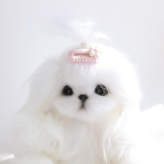 Pet Hairpin Handmade Colorful Cartoon Ultra-Light Easy-wearing Decorative DIY Flower Dog Cat BB Clip