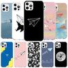 Paper Plane Airplane Fly Cover Phone Case For iPhone 16 17 Air 15 14 Pro Max 16E Phone Case 13 Mini 12 11 7 SE 8 Print Pattern F