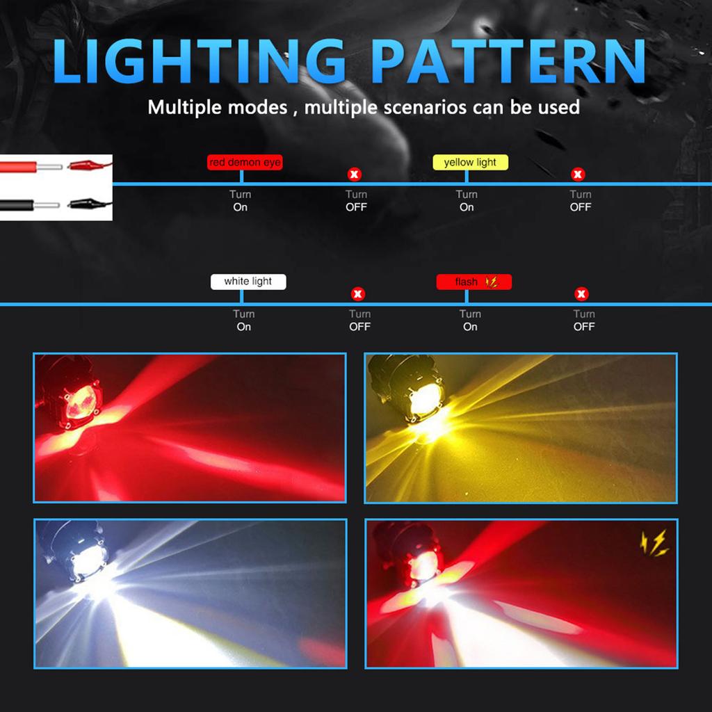 Motorcycle Spotlight Motorcycle LED Driving Lights 2pcs 12000LM 120W IP67 Waterproof Motorcycle