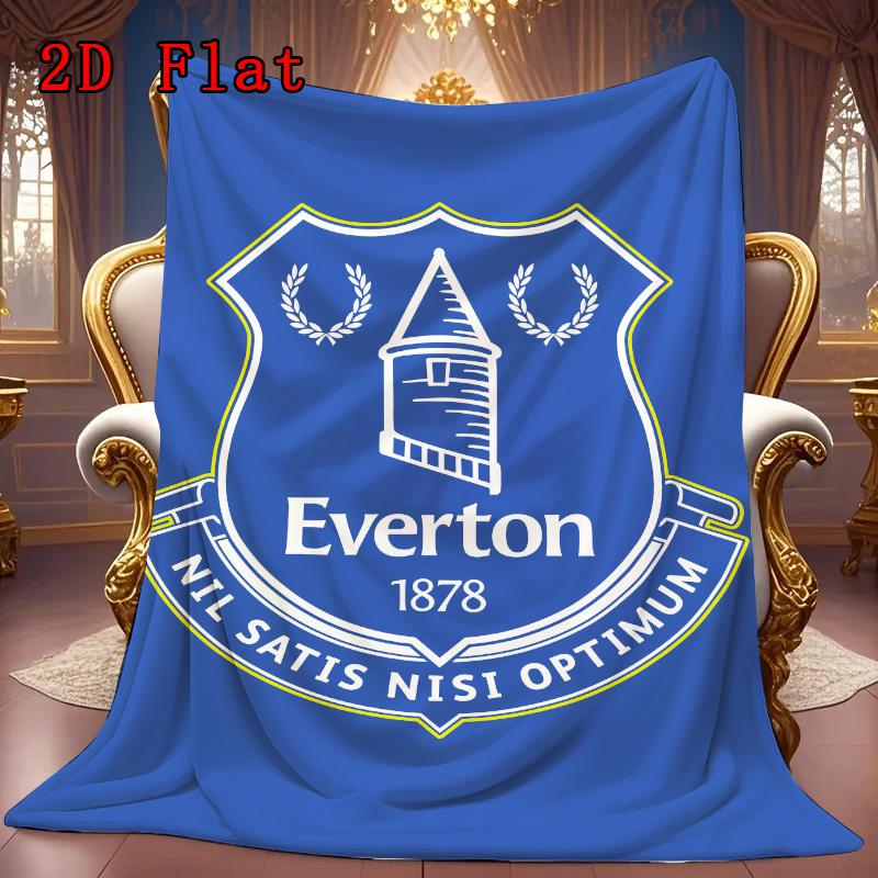 Everton Muster Flaneldecke Hohe Qualität Für Alle Jahreszeiten Wärme und Komfort Perfekt für Weihnachtsgeschenke.