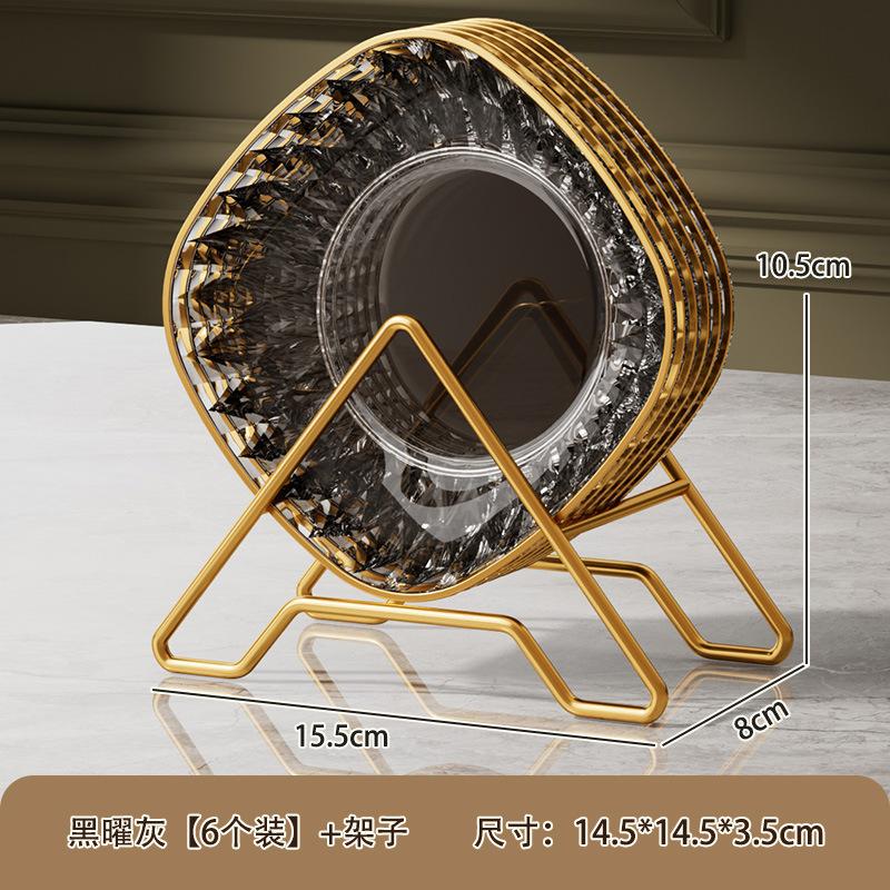 Transparent Fruit Plate, Living Room Household Coffee Table, Snacks, Candy Box, Grid Dried Fruit Plate, Nut Plate