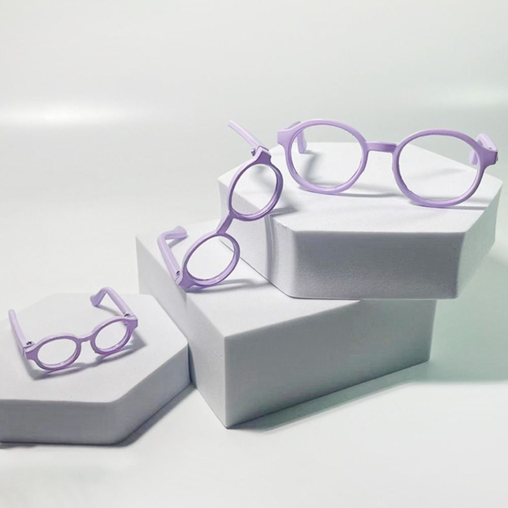 Kunststoff Runde Transparente Brille Transparent Puppe Runde Brille Puppe Mini Brille Kinderspielzeug
