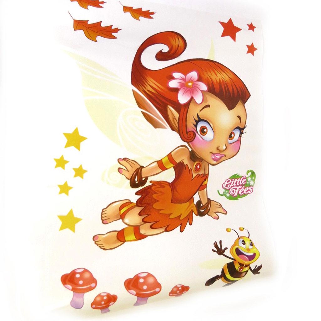 Les Trésors De Lily [L2295] - Planche de stickers 'Fairy Dreams' orange (50x70 cm)