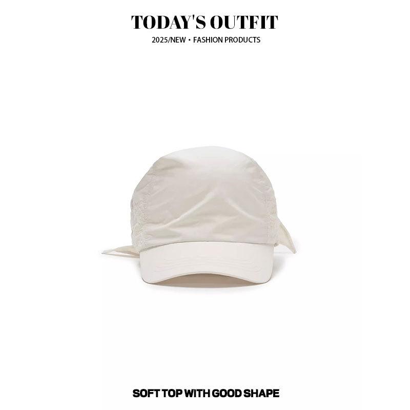 Niche Design Quick drying Headscarf Straps for Women Outdoor Sun Protection Neck Protection Hat Korean Style Niche Camping Hat