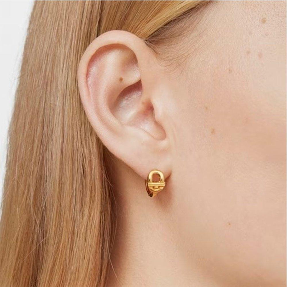 Toss Manifesto Hoop Earrings, 18K Gold Plated / Manifesto Hoop Earrings / Earrings / 1004094800
