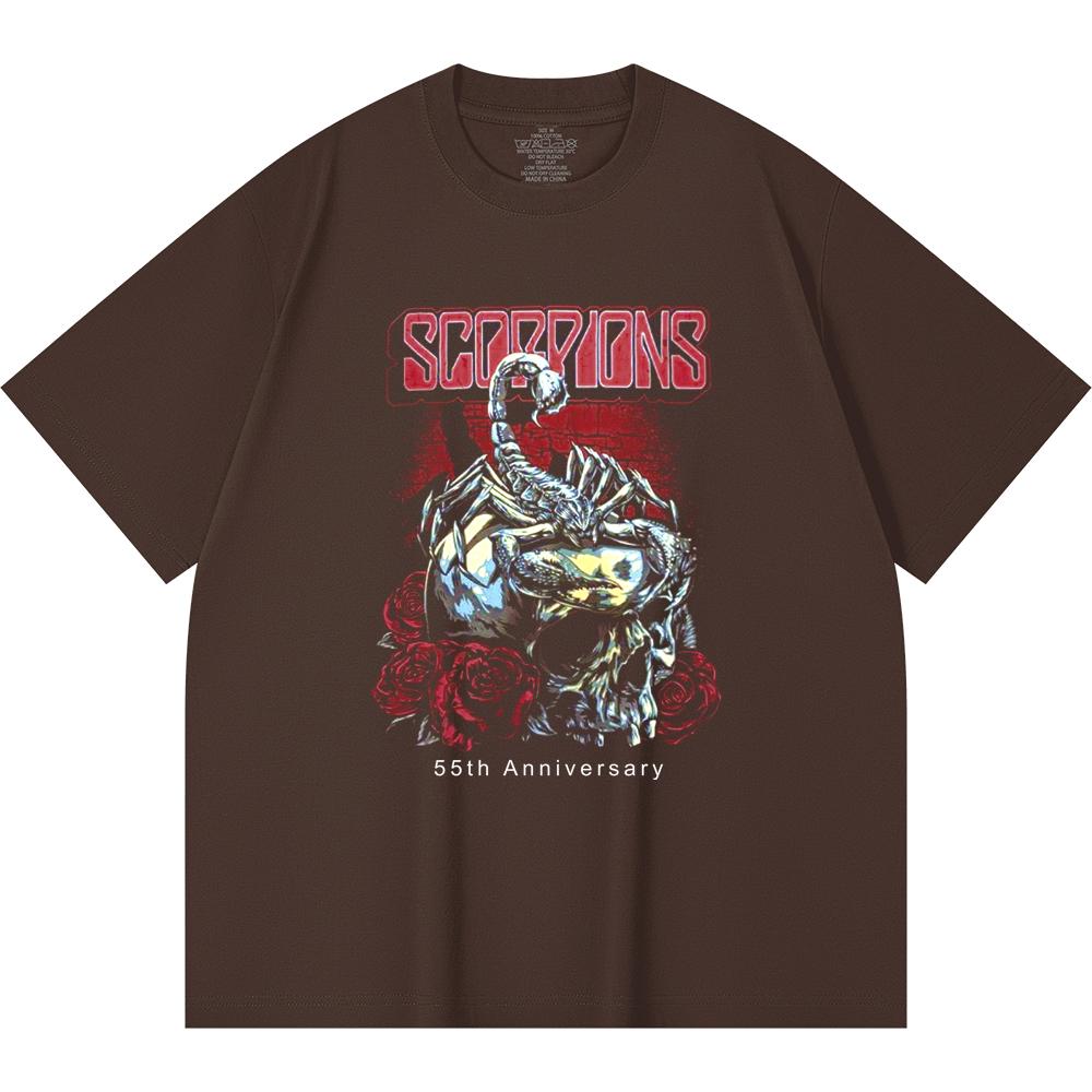 230 g/m² 100% Baumwolle Heavy Metal T-Shirt Rockband Beliebte Musik Druck Unisex Schweres Baumwoll-T-Shirt