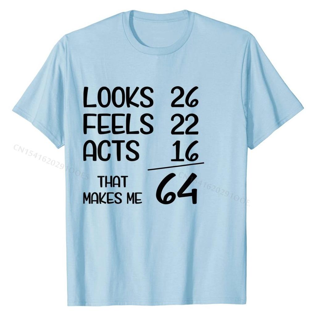 Funny 64th Birthday Gift 64 Years old Born in 1956 T-Shirt Casual Top T-shirts Tees for Men Company Cotton Summer Tshirts