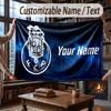 Custom Name Flannel Throw Blanket FC Porto Pattern Warm Home Decoration