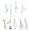 Flower Phone Accessory Peach Phone Lanyard Star Bag Pendant Beads Pendant Suitable for Parties and Casual Outfits