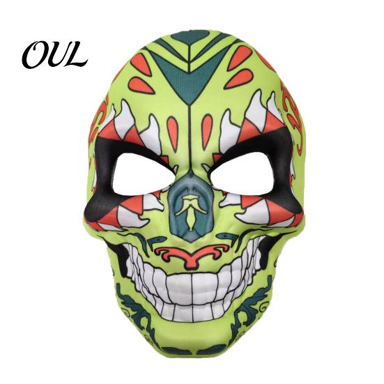 Festival-Kostümzubehör Tag der Toten Totenkopfmaske, Halloween Zucker Vollgesichts-Realistische Maske für Erwachsene Maskenball-Party-Accessoire Cosplay,