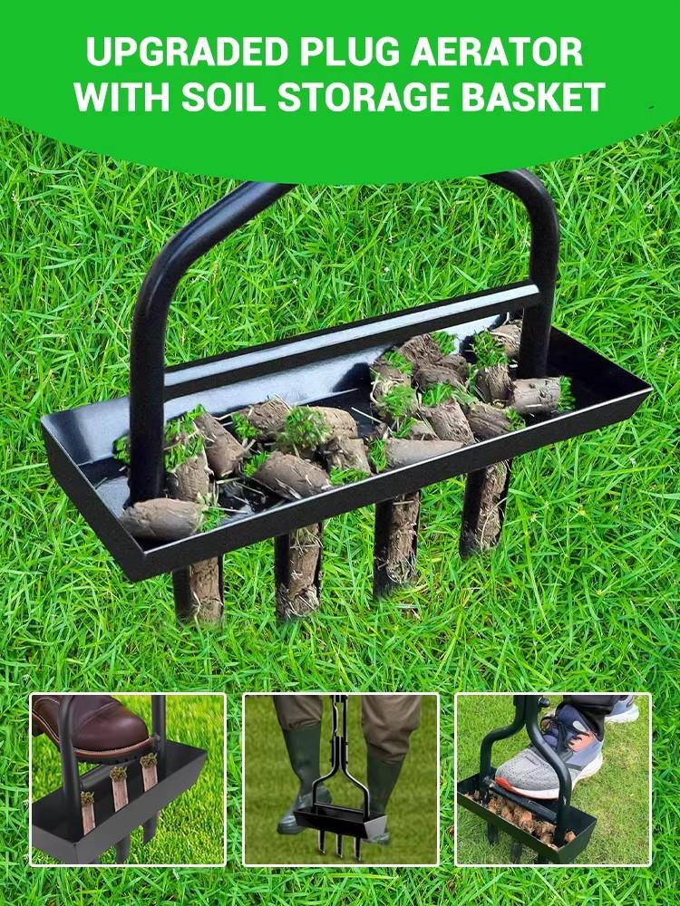 Manual Lawn Aerator Lawn Aerator Coring Tool T-shaped Handle Corer Plug Aerator Grass Aeration Gardening Tool for Lawn Yard Care