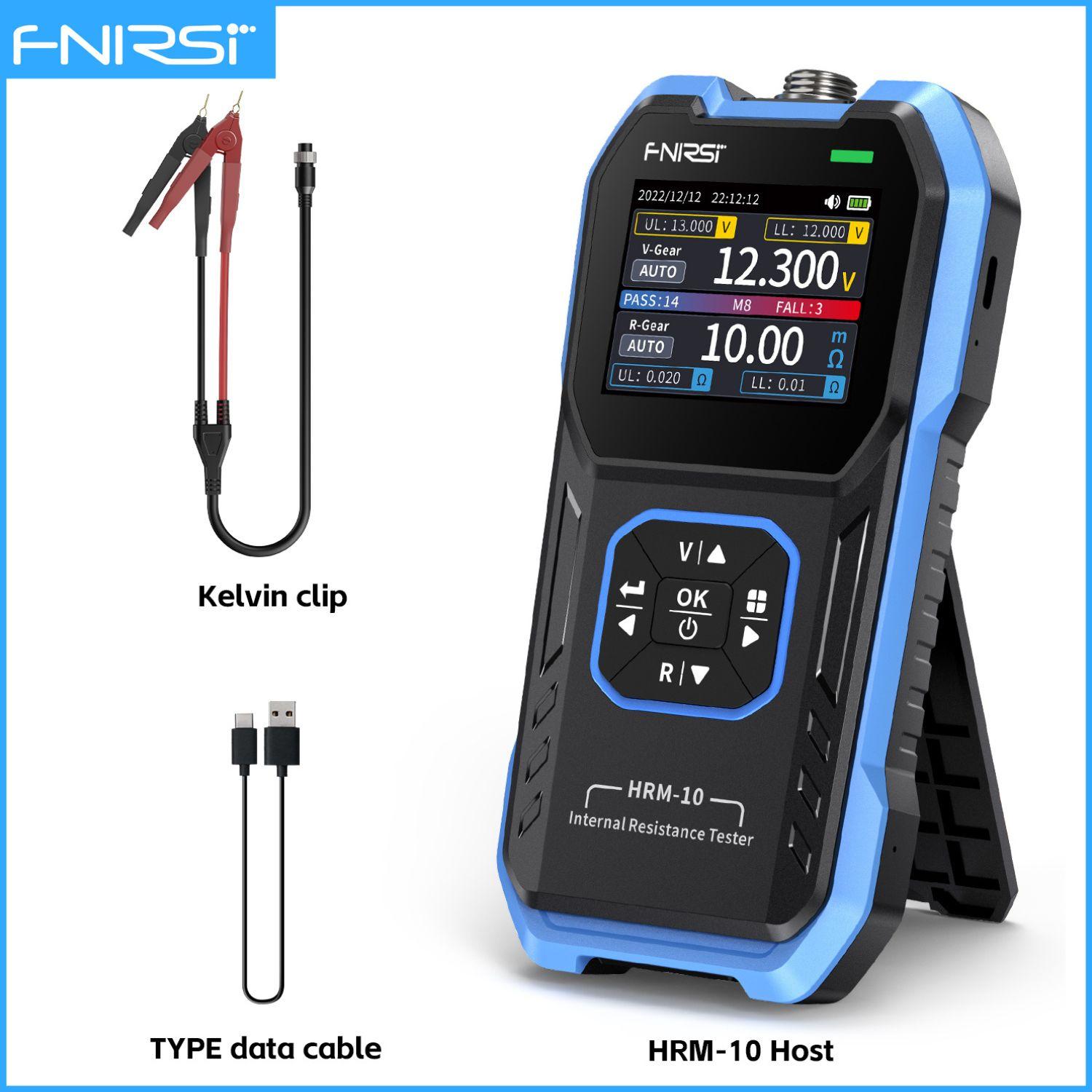 FNIRSI HRM-10 18650 Battery Voltage Internal Resistance Tester High-precision Trithium Lithium lron Phosphate Battery Tester HRM-10