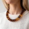 Collana Colorata Esagerata con Perline alla Moda per Donna Design di Nicchia Collana Impilabile Versatile