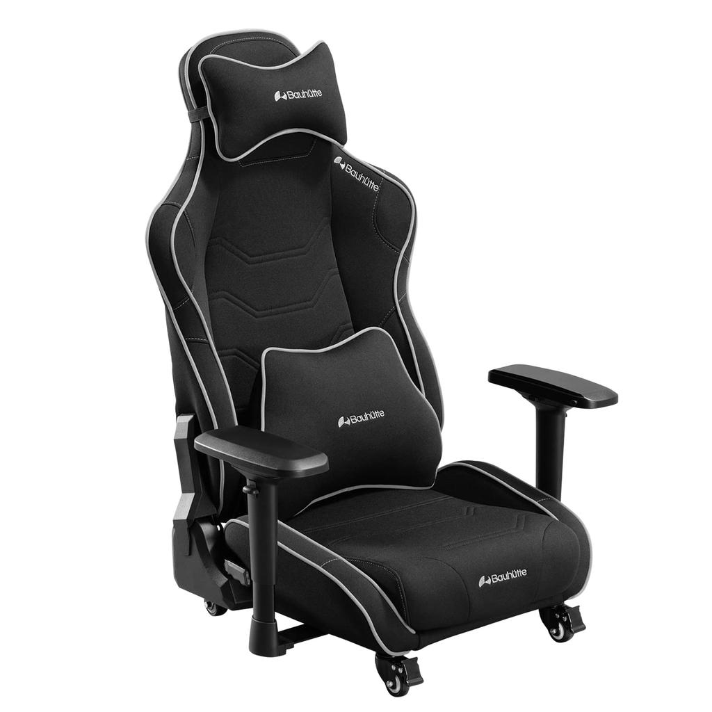 Scaun de gaming Bauhutte Confortabil chiar și pentru persoane peste 180 cm înălțime Materialul se înfundă arc pocket pentru confort moale Spătar înalt Echipat cu brațe 4D
